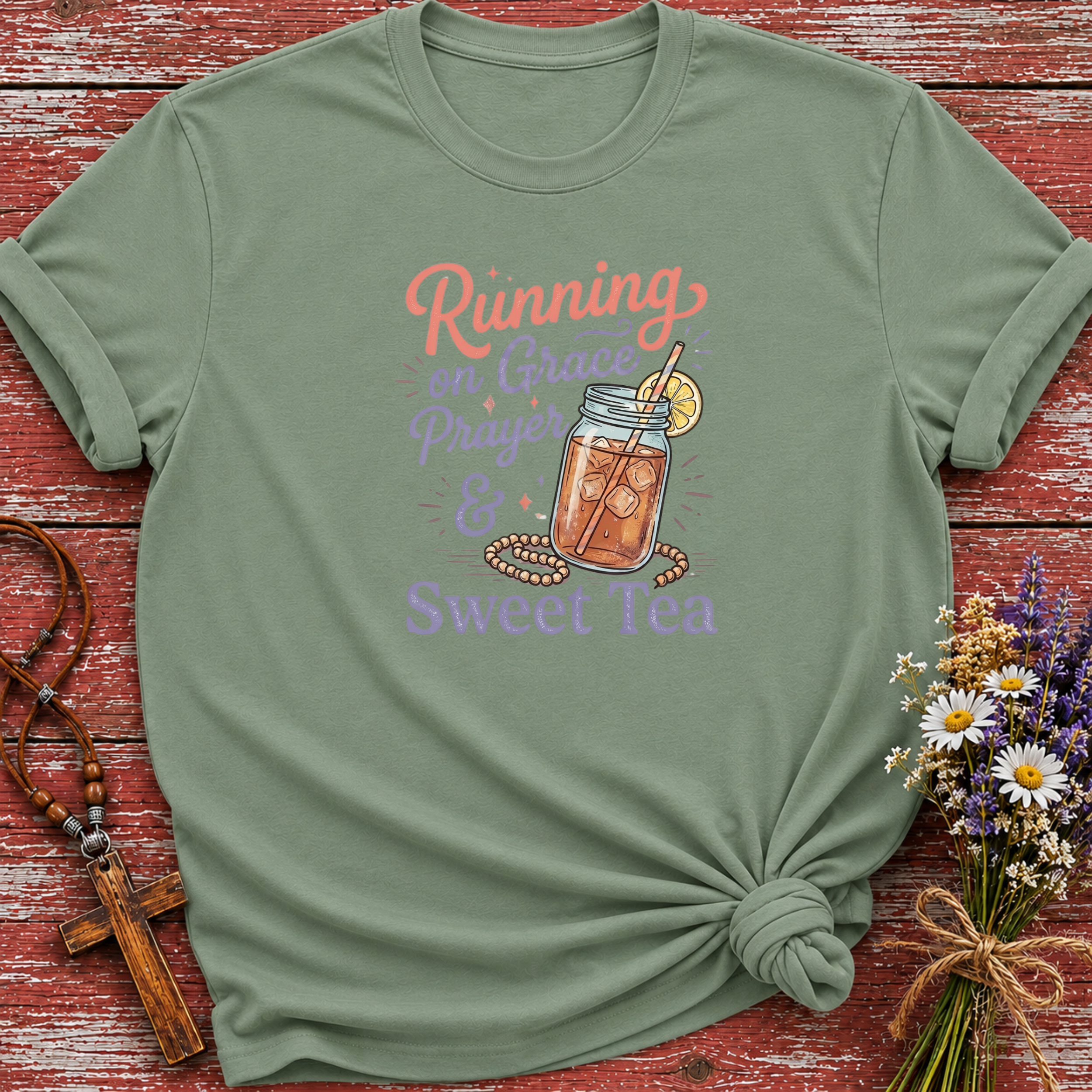 Running on Prayer & Sweet Tea T-Shirt