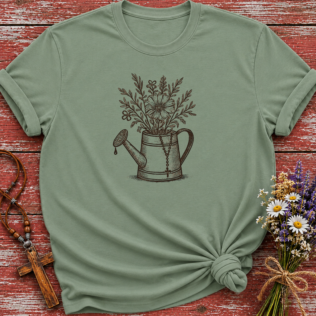 Flower Pale Rosary T-Shirt