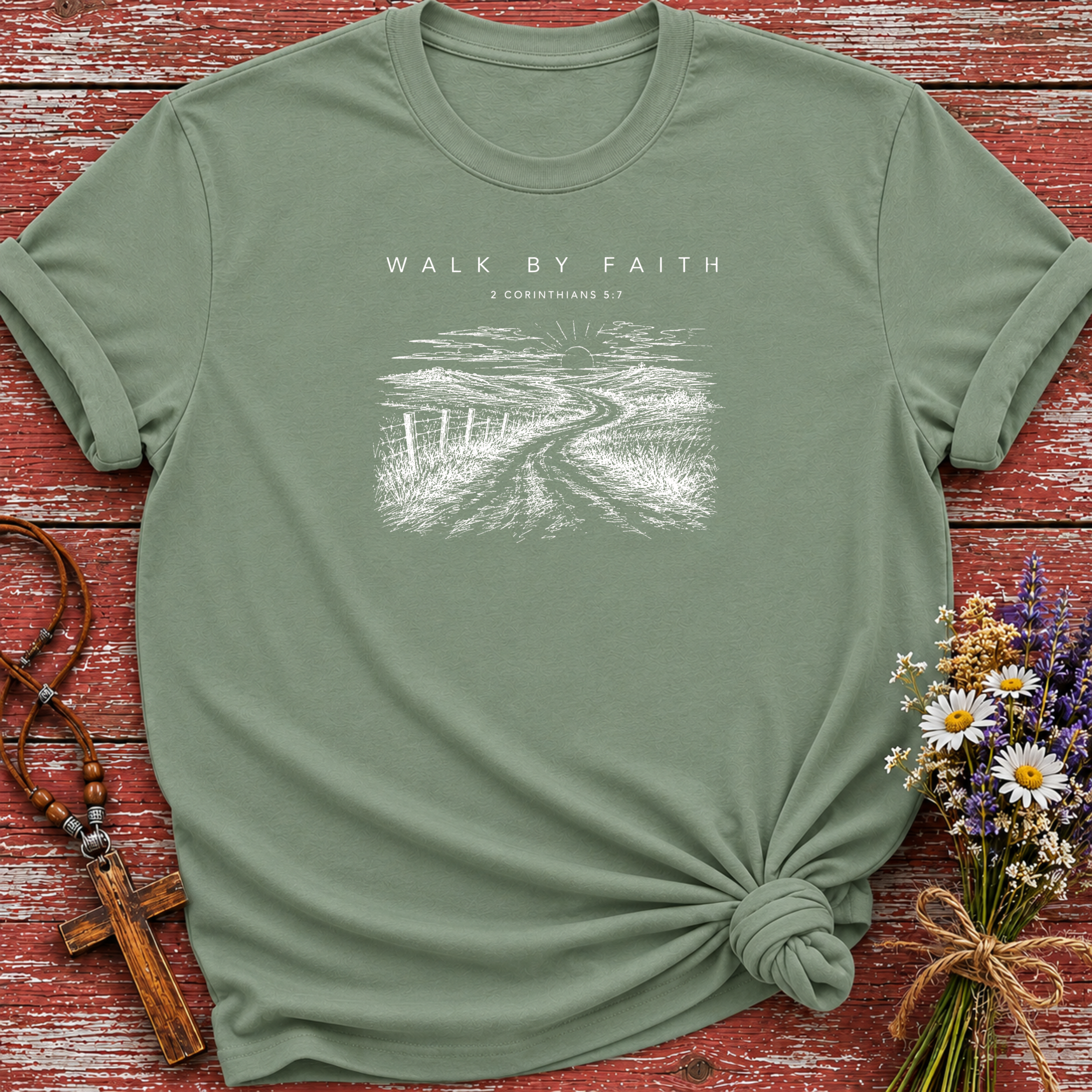 Walk By Faith Sunset T-Shirt