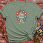 Faith Freedom Flowers USA T-Shirt