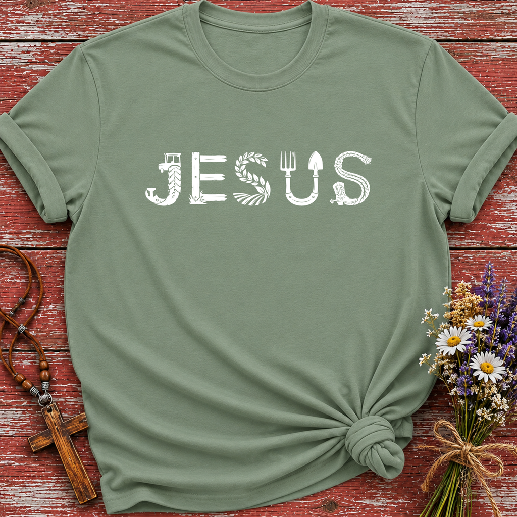 Jesus Farm Letters T-Shirt