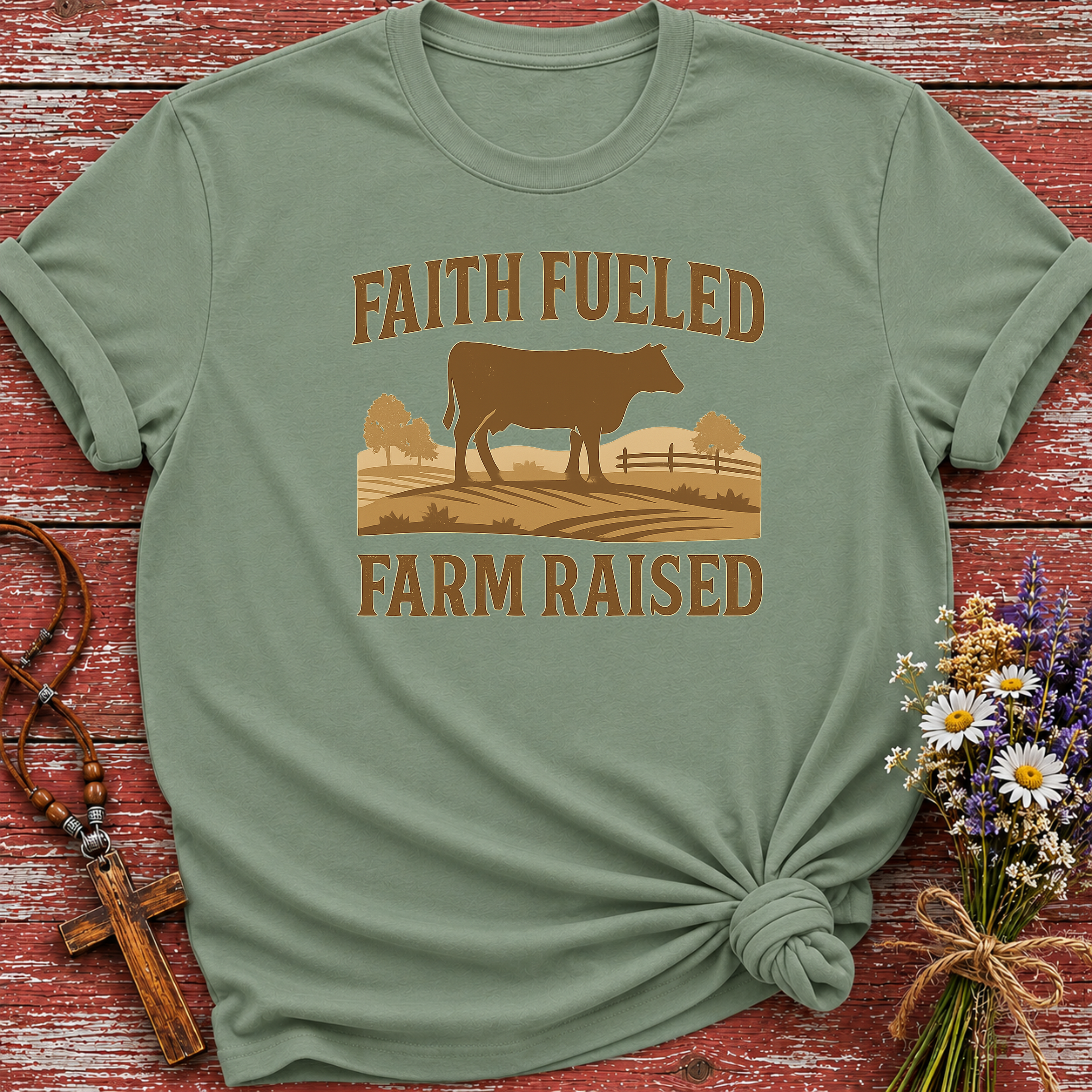 Faith Fueled Farm Raised T-Shirt