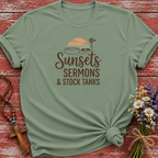 Sunsets Sermons & Stocktanks T-Shirt