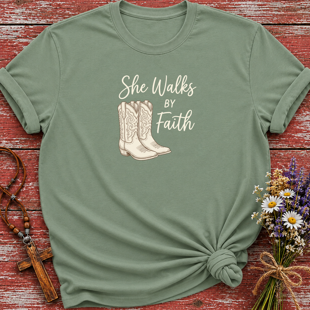 She Walks By Faith T-Shirt