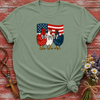 Patriotic Chickens USA Flag T-Shirt