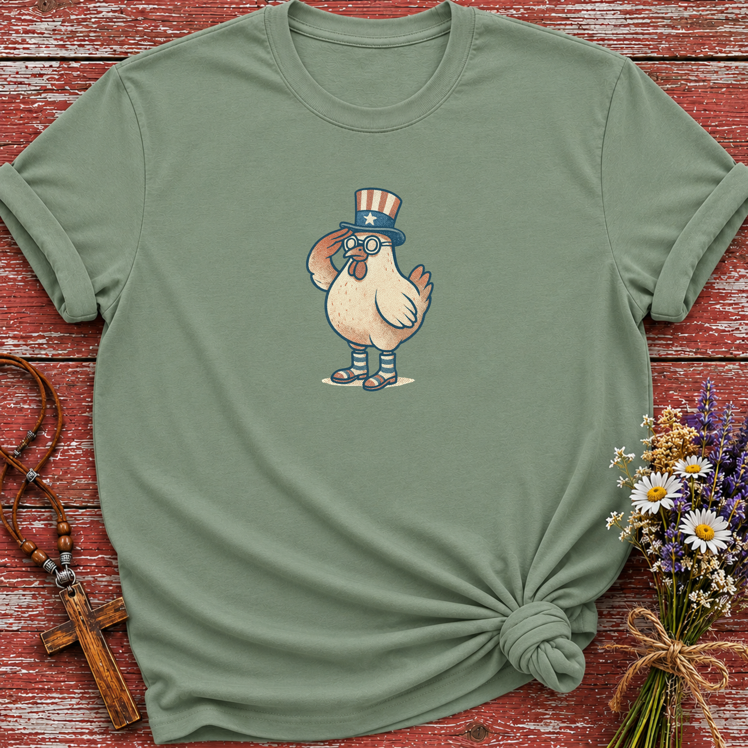 Patriotic Chicken T-Shirt