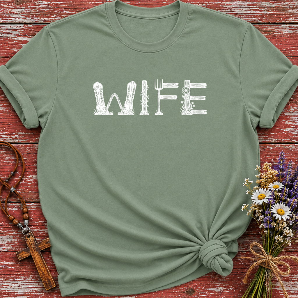 Wife Farm Letters T-Shirt