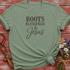 Boots Blessings & Jesus T-Shirt