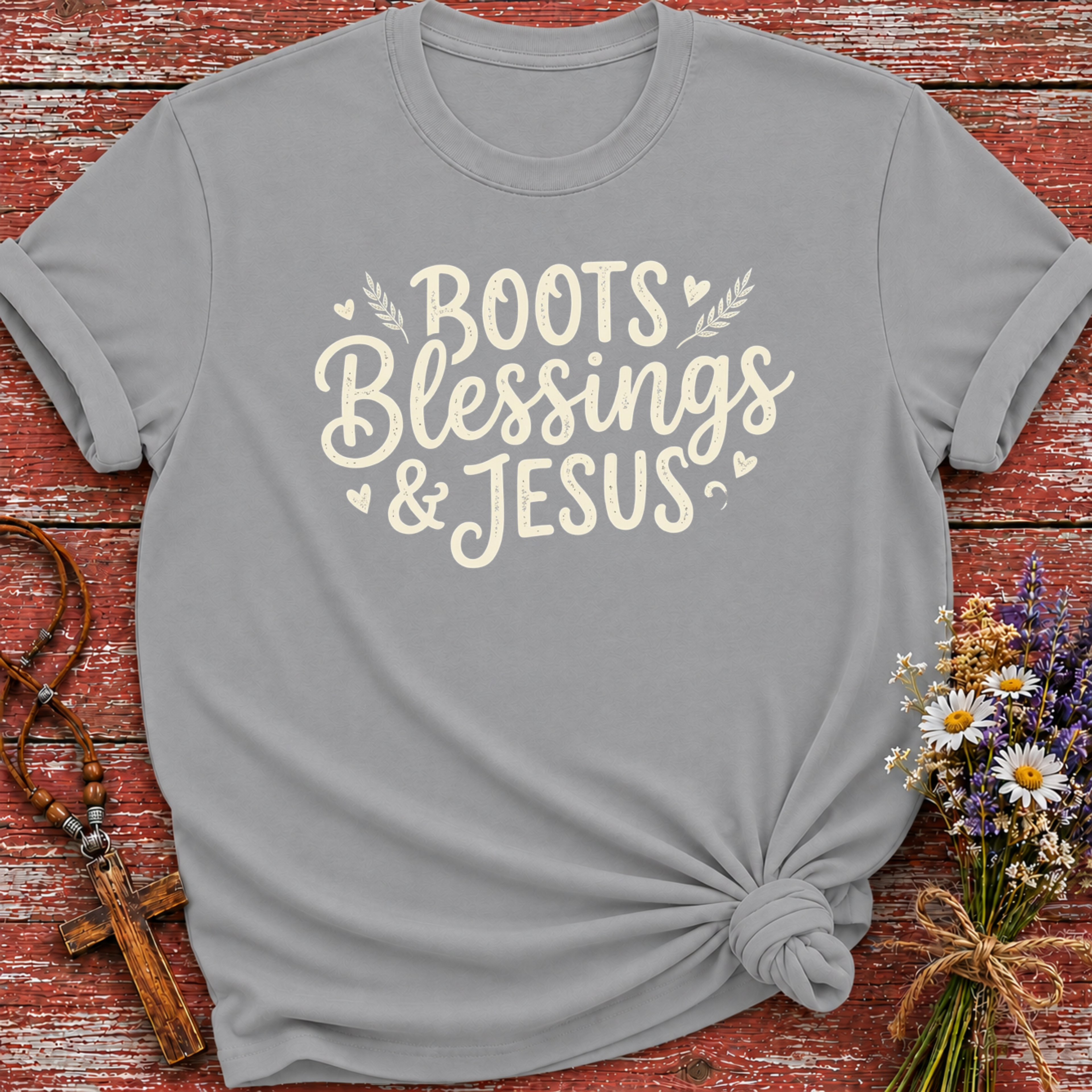 Boots Blessings & Jesus 2 T-Shirt