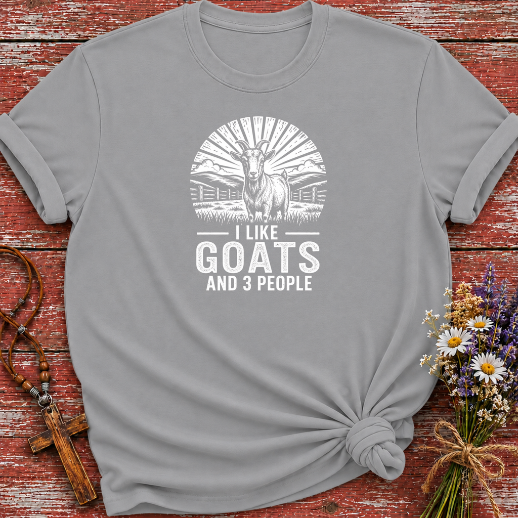I Like Goats and 3 People T-Shirt