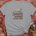 Sunsets Sermons & Stocktanks T-Shirt