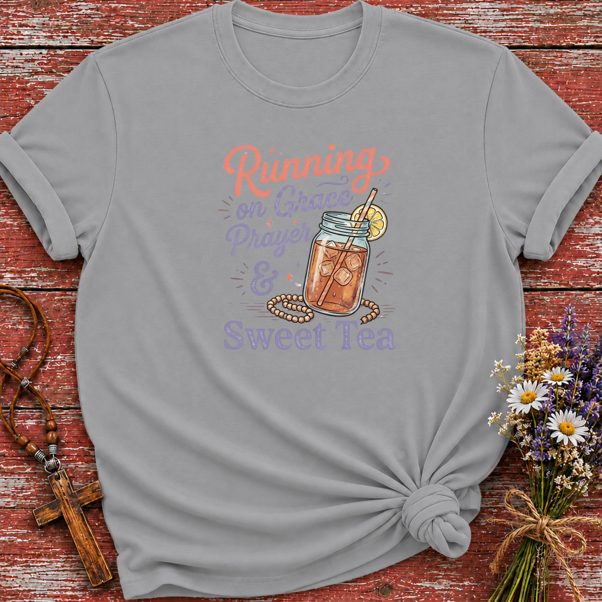 Running on Prayer & Sweet Tea T-Shirt