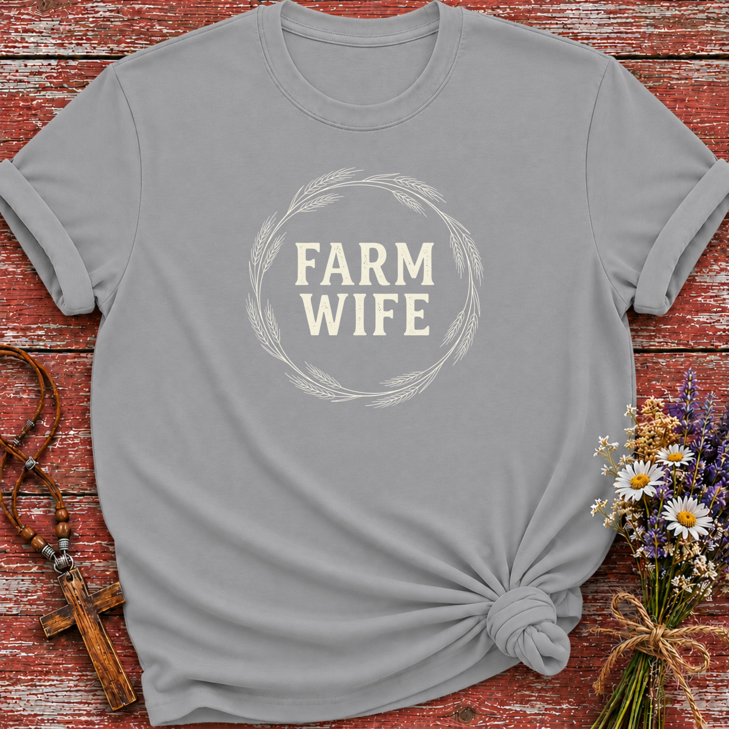 Farm Wife Wreath T-Shirt
