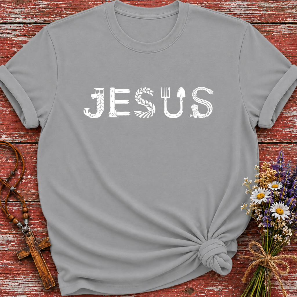 Jesus Farm Letters T-Shirt