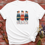 Vintage Mason Jars With USA Flag T-Shirt