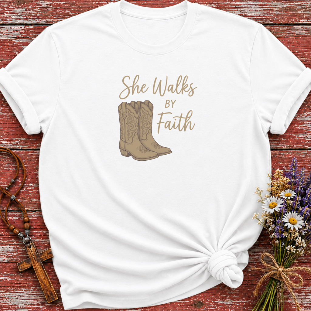 She Walks By Faith T-Shirt