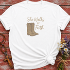 She Walks By Faith T-Shirt