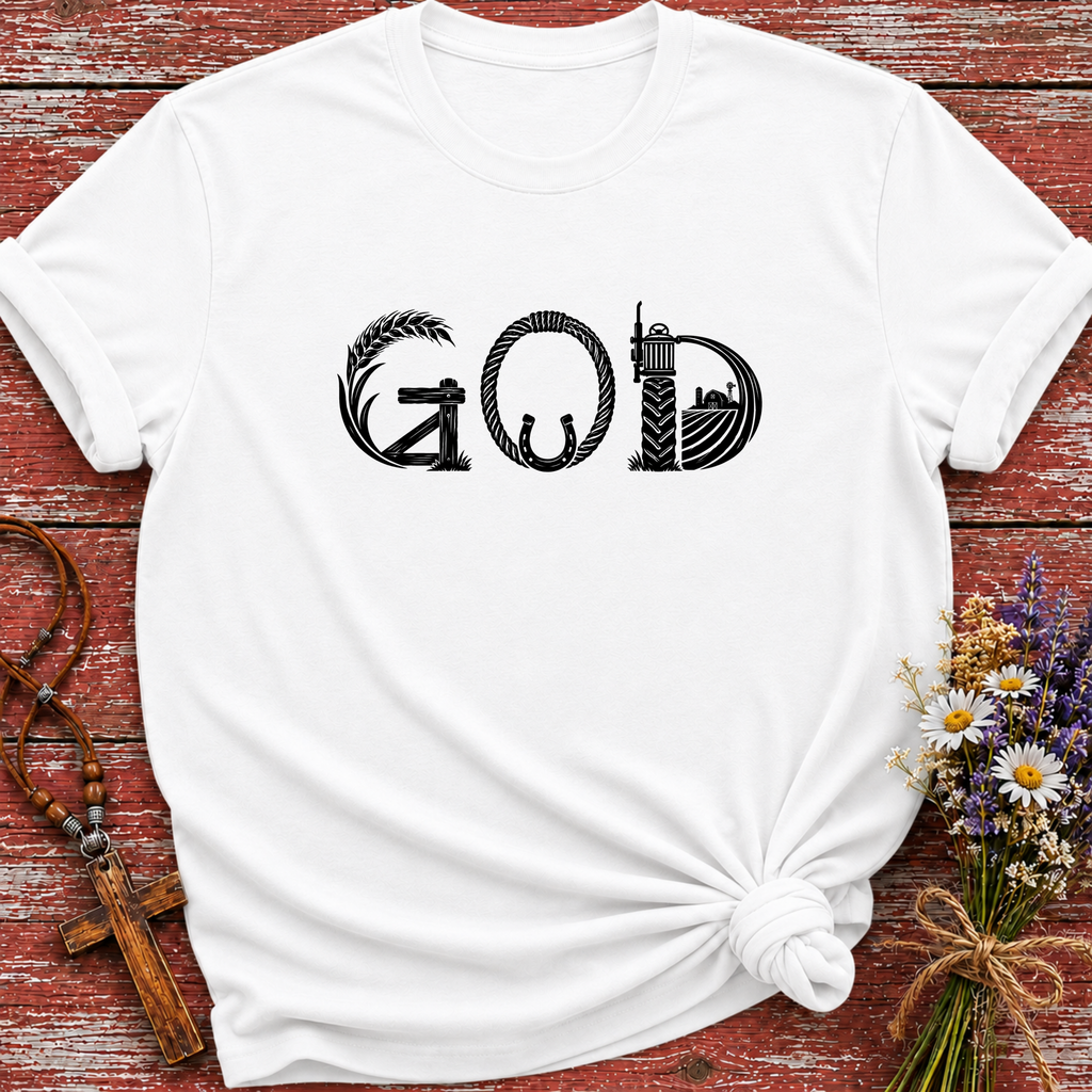 God Farm Letters T-Shirt