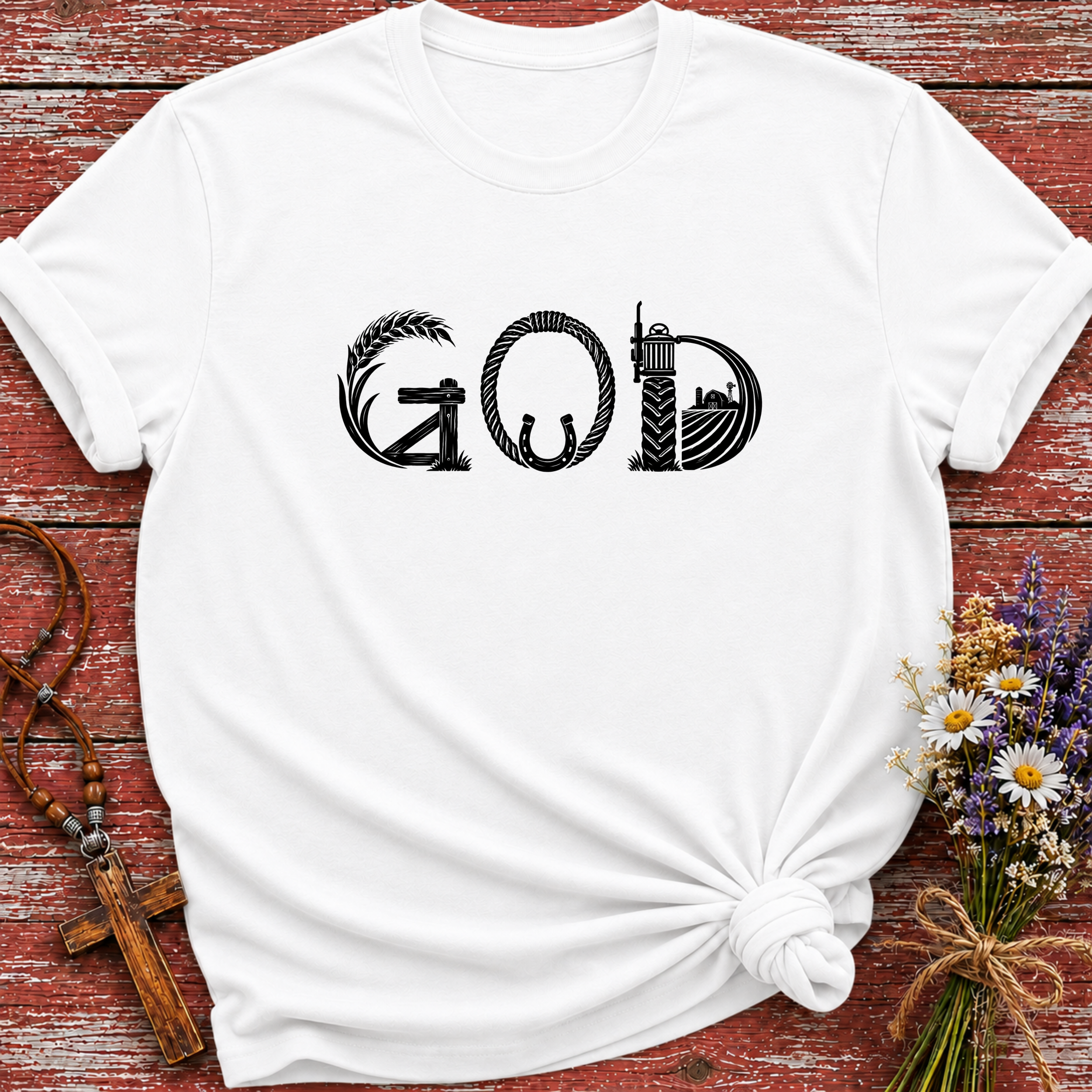 God Farm Letters T-Shirt