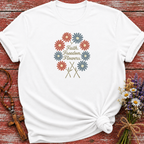 Faith Freedom Flowers USA T-Shirt