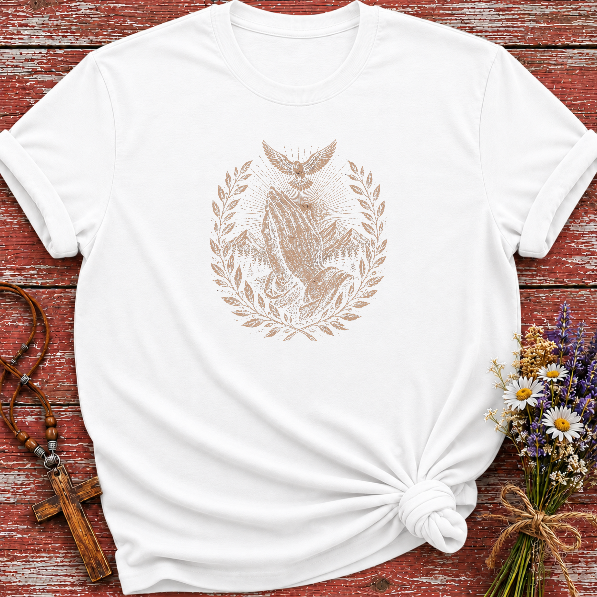 Prayer Hands Dove T-Shirt