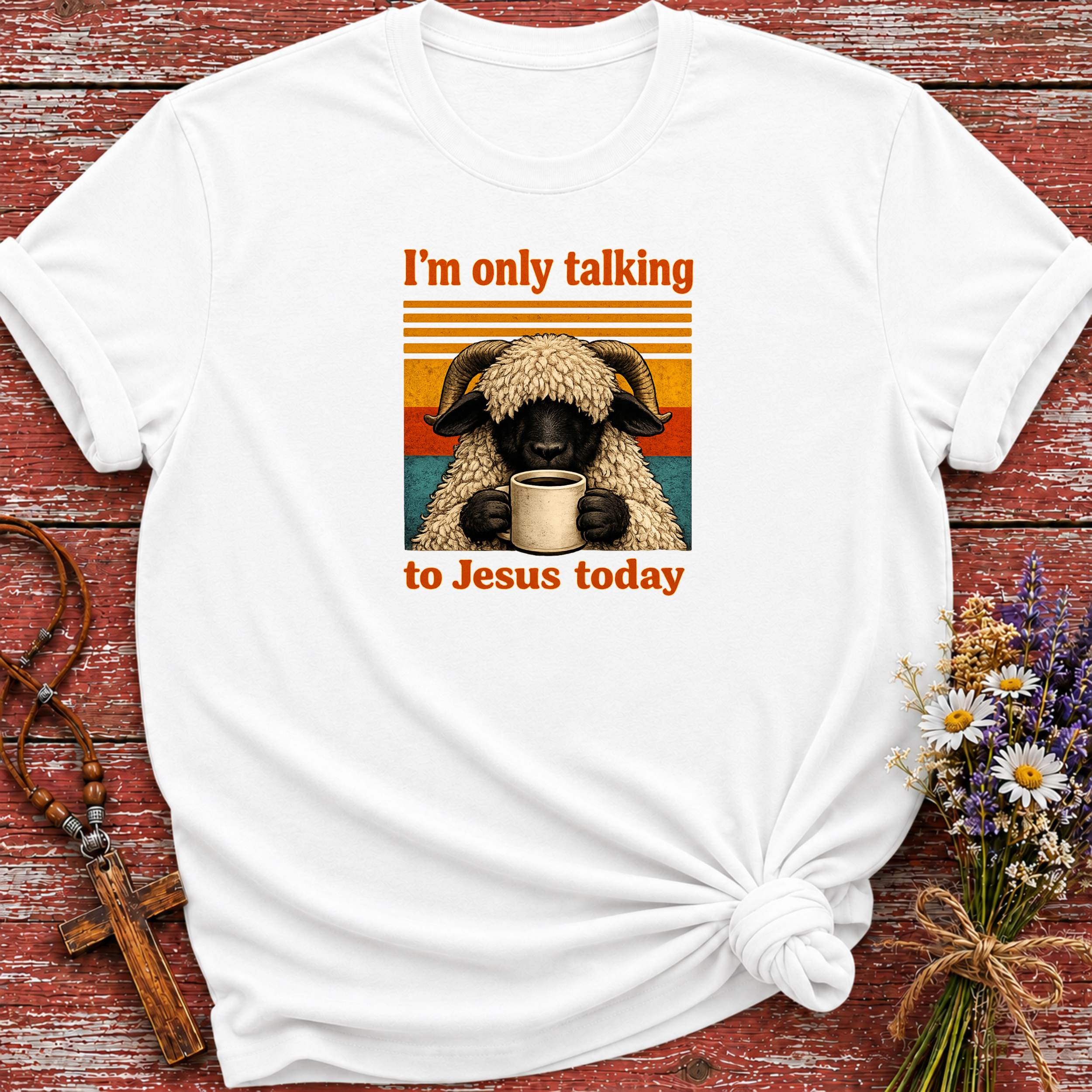 I'm Only Talking to Jesus Today Sheep T-Shirt