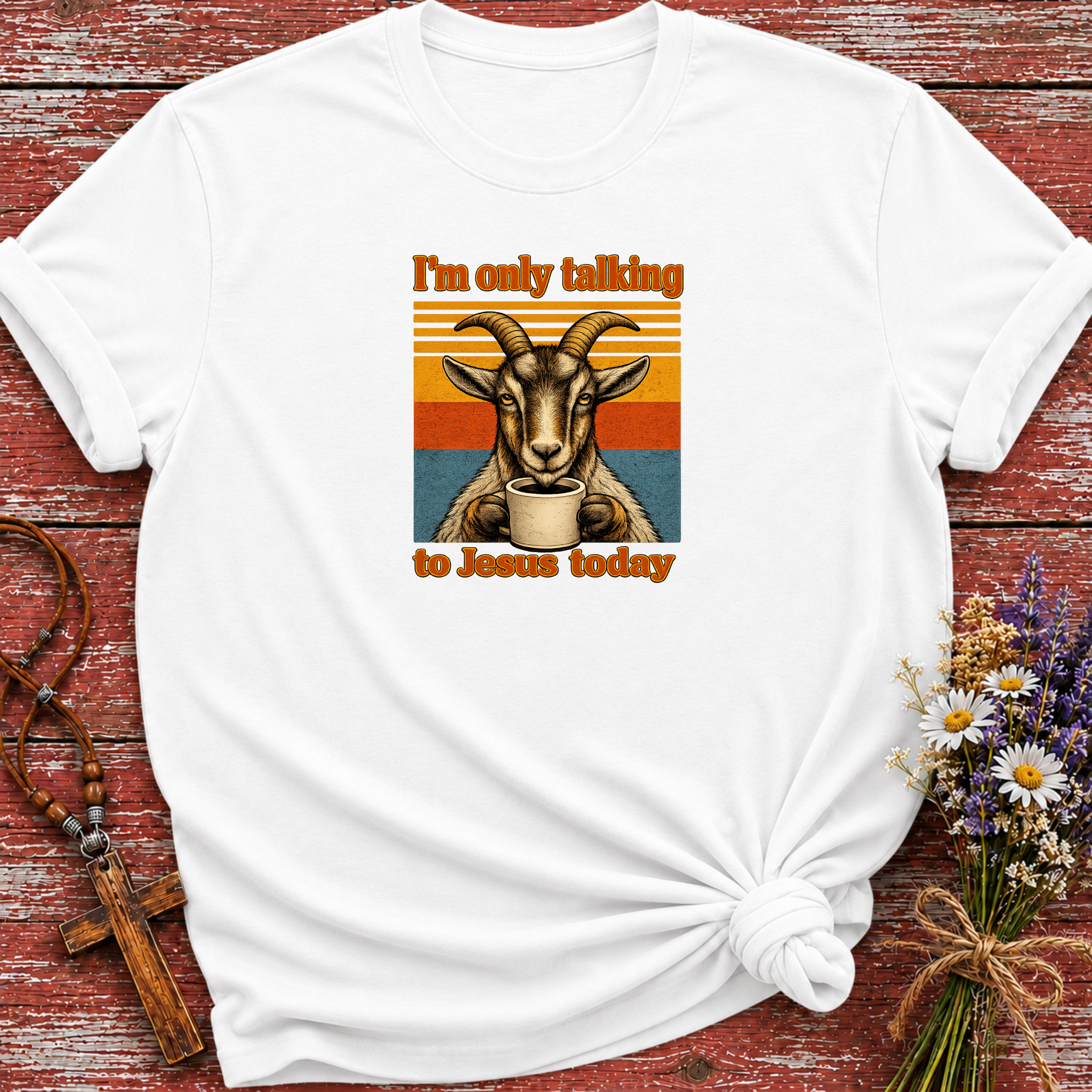 I'm Only Talking To Jesus Today Goat T-Shirt