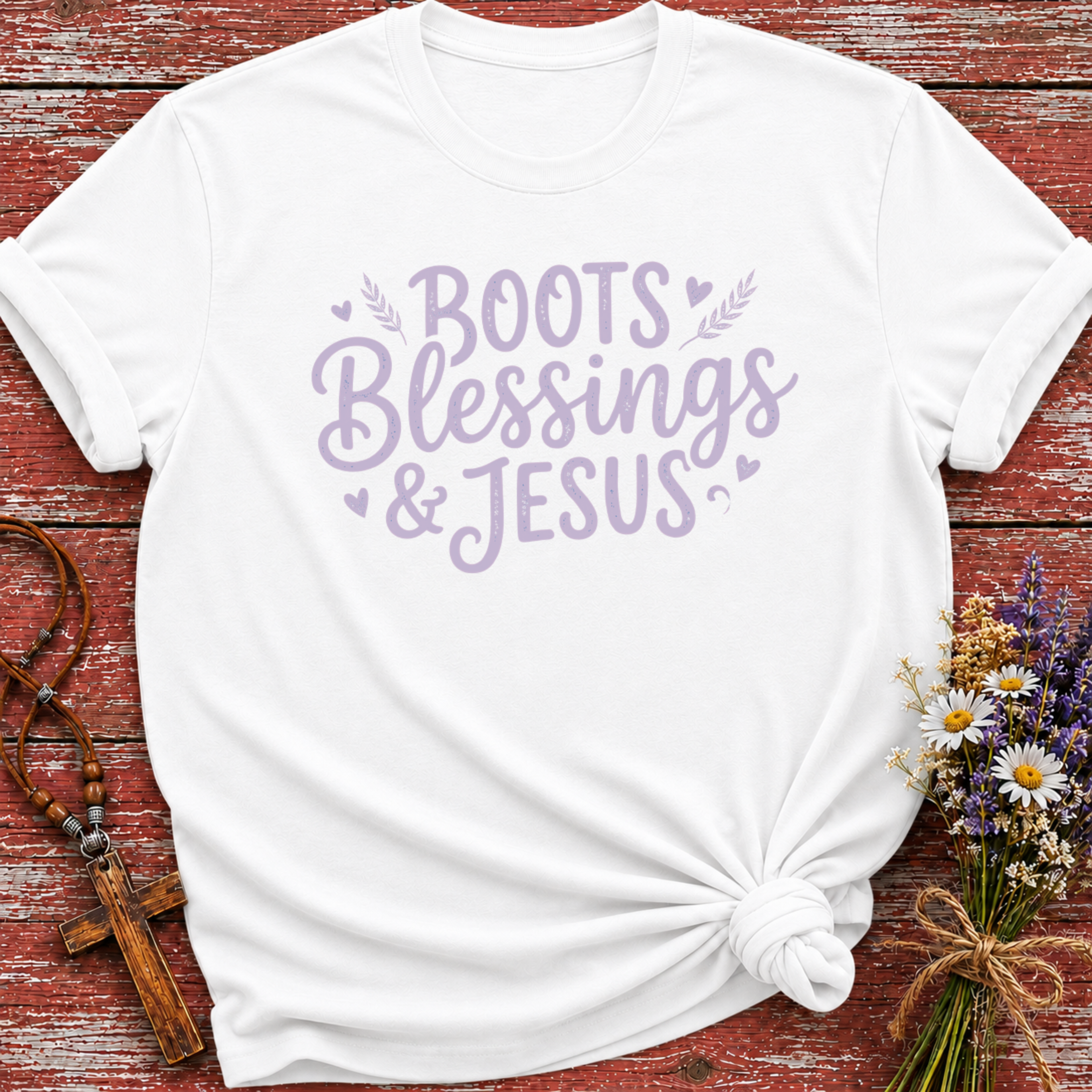 Boots Blessings & Jesus 2 T-Shirt